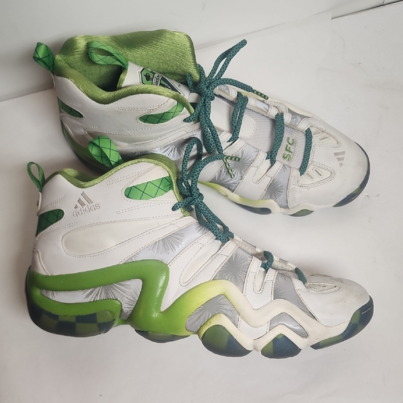 Adidas Seattle Sounders SFC GreenGray & White High-Top Sneakers Born In 74 Sz13